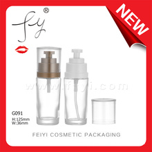 Cute With Unique Pump Glass Cosmetic Bottle